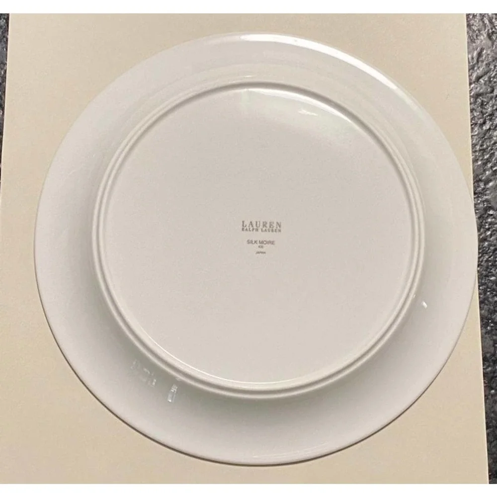 Silk Moire Ice Dinner Plate LAUREN‎ RALPH LAUREN